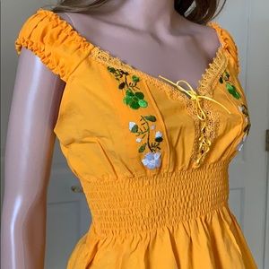 Vintage Mexican embroidered top,